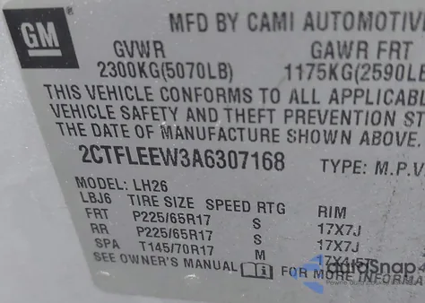 2010 GMC Terrain Sle-2 z USA, uszkodzony, nr VIN 2CTFLEEW3A6307168